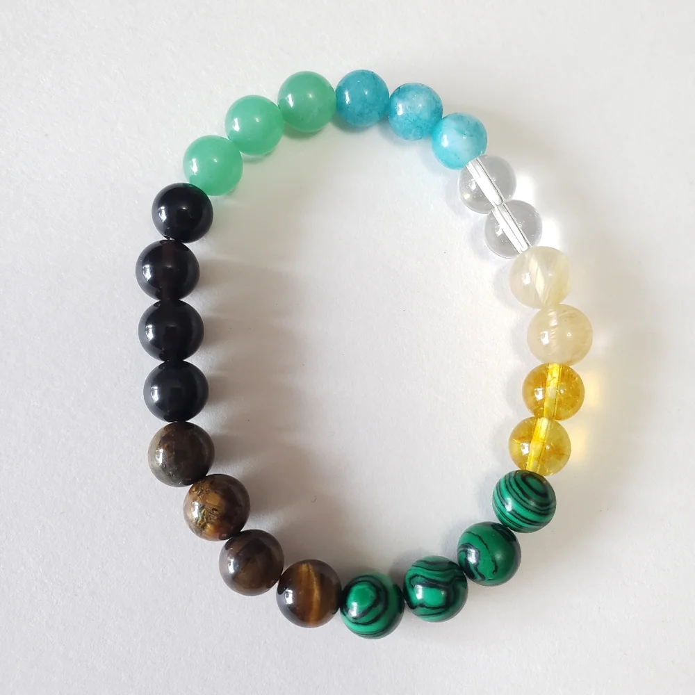 Natural Stone stratchy Bracelet, Attract Good Luck Money Health - Picture 6 of 8